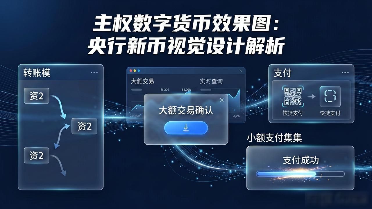 数字货币视觉设计元素_数字人民币界面设计_主权数字货币效果图
